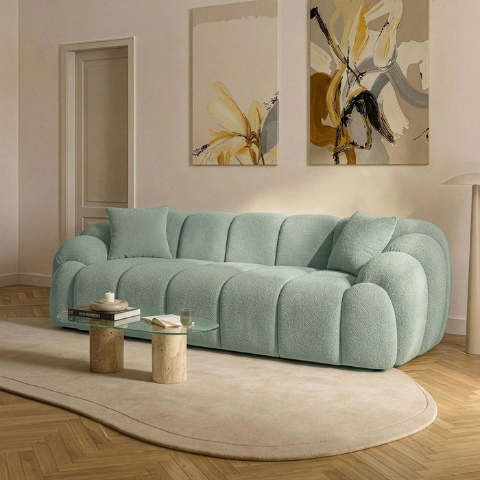 Atelier Del Sofa Octavio - Sofá de 3 plazas Turquesa Atelier Del Sofa Octavio - Sofá de 3 plazas Turquesa